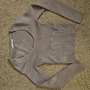 Abercrombie & Fitch, size small, neutral color, cropped corset sweater.